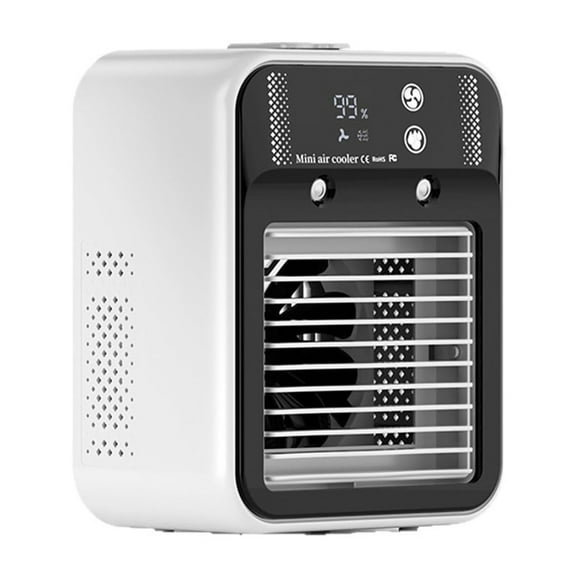 Portable Air Cooler Fan, 2 4H Timer 3 Speeds Quiet Operation Usb Powered Mist Humidification Intelligent Digital Display, Mini Air Conditioner For Home Bedroom Outdoor