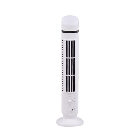 Portable Air Cooler Fan,Streamlined Tower Fan with LED,Powerful Wind,Space-Saving, Bladeless Design, USB Interface White,1 x Tower Fan 1 x usb cable,White