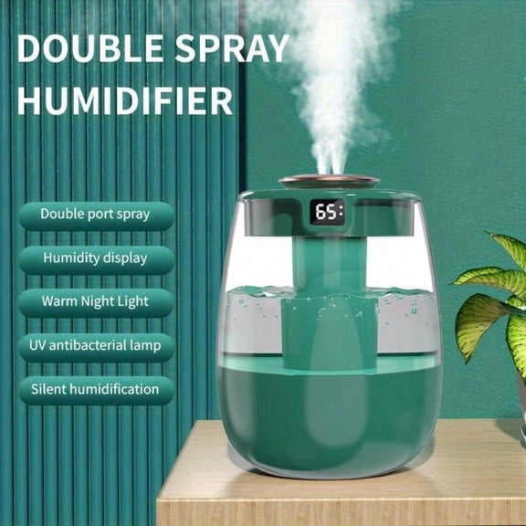 Portable Air Humidifier 1300ml Humidifier Large Spray Aromatherapy Machine Digital Display With Light Desktop Office Room