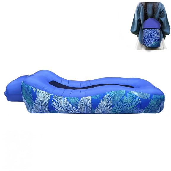 Portable Air Inflatable Sofa, Easy Inflation,Water-Resistant, S-Shaped Support, Pump-Free, Leak-Proof, for Beach/Camping/Festival/Picnic