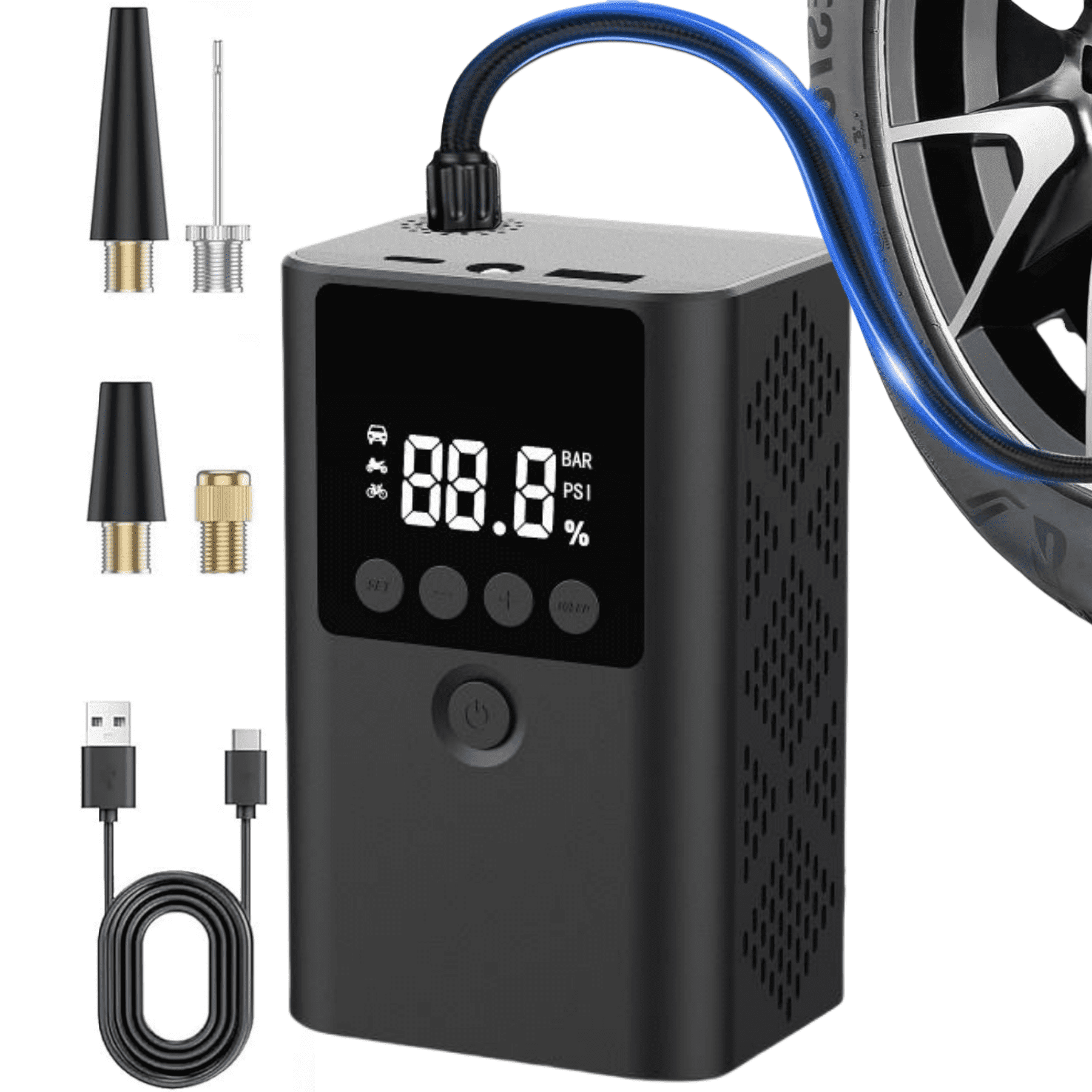 Wireless Inflatable Pump Portable Air Pump, 6000mAh Wireless Portable Air Pump for Inflatables ...
