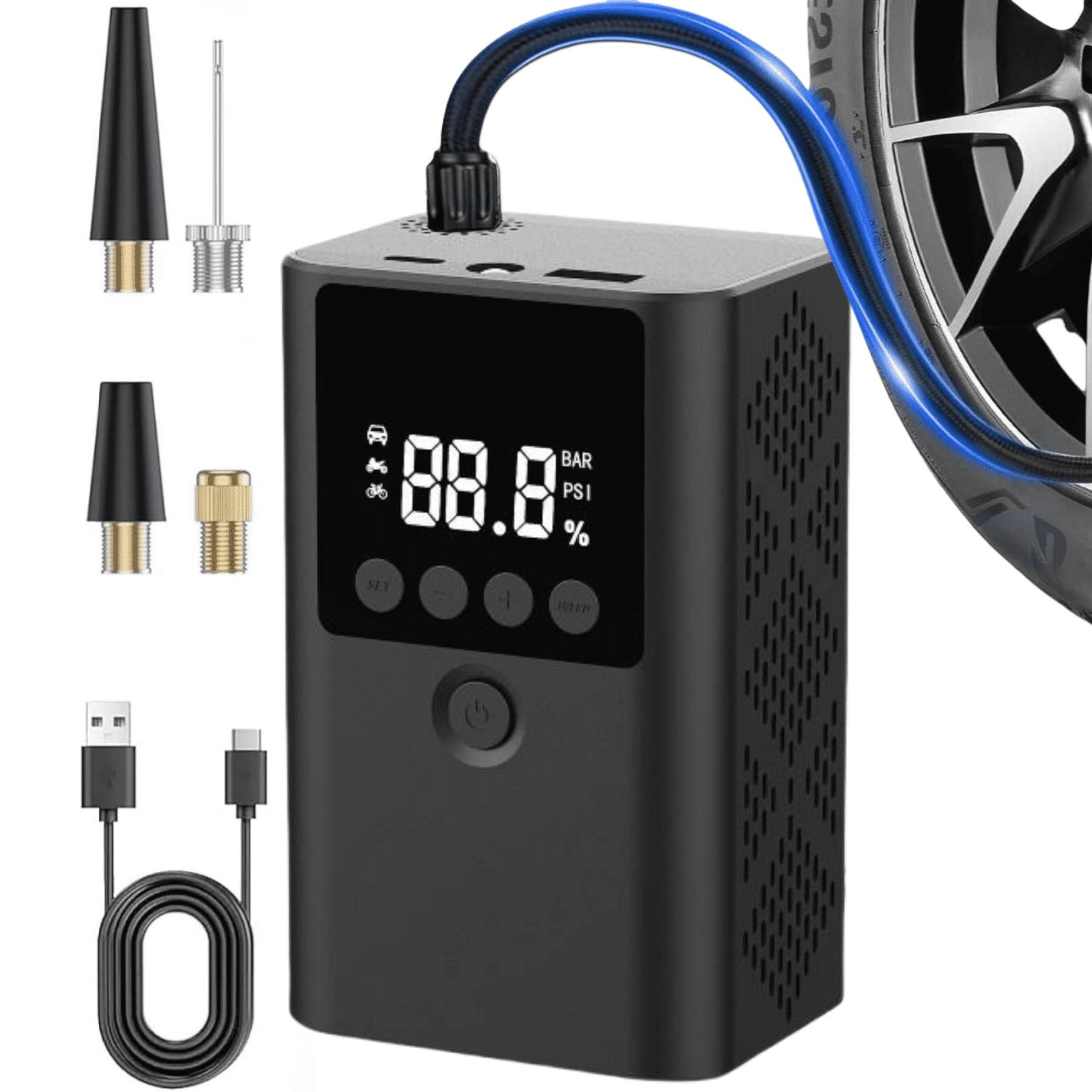 Portable Air Pump, 6000mAh Wireless Portable Air Pump for Inflatables