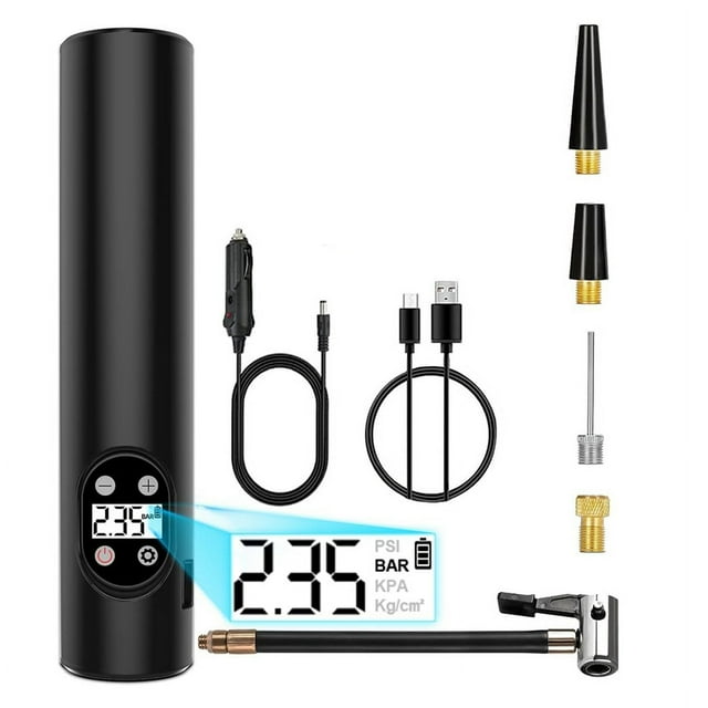 Portable Air Pump Cordless Bike Tire Pump with 0150PSI Gauge 6000MAh