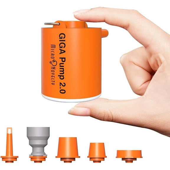 Portable Air Pump for Inflatables, Ultra-Light 2.8oz Rechargeable Mini Mattress with Camping Light, Inflate Deflate Mattress,Pool Floats, Vacuum Storage Bags