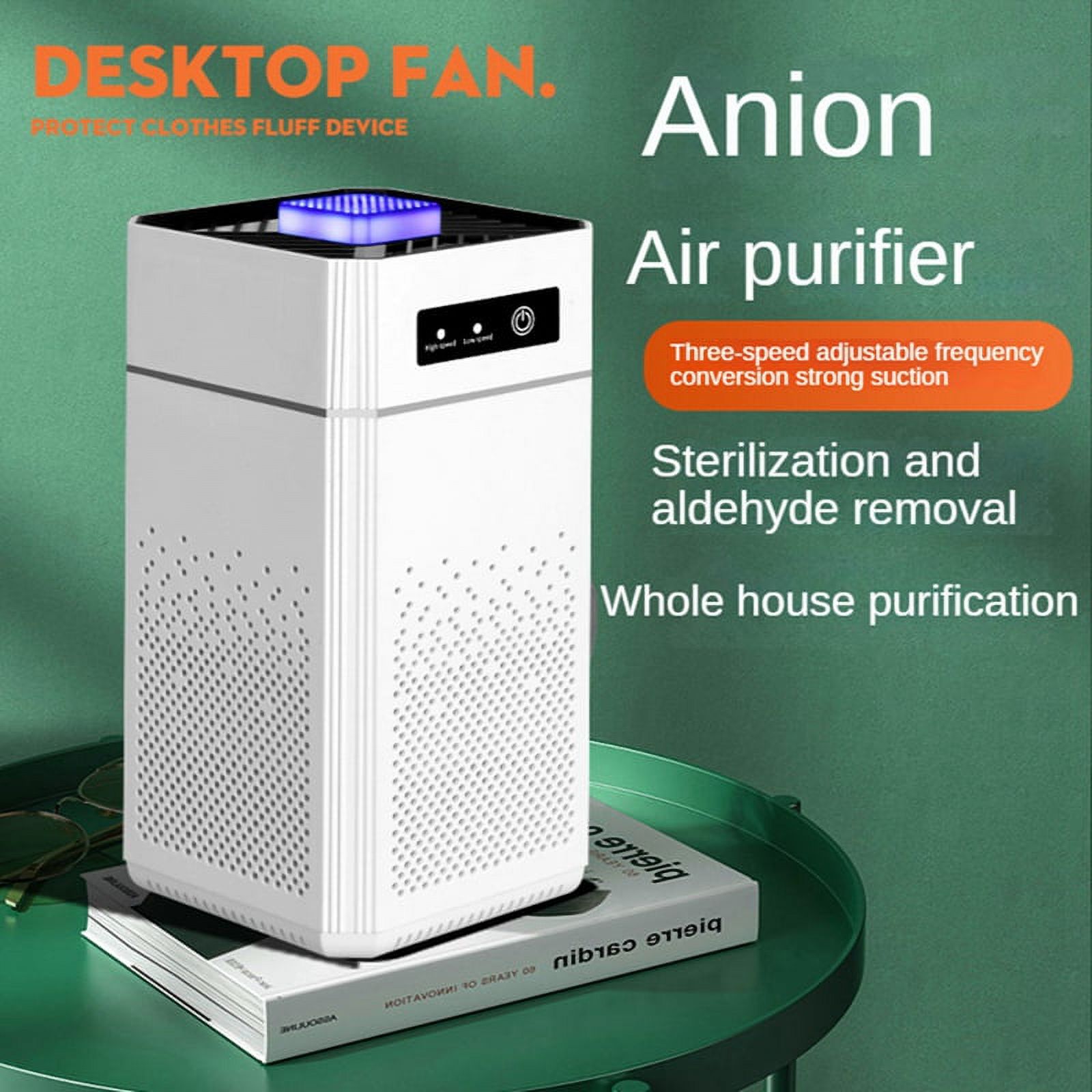 Portable Air Purifier Ionizer Negative Smoke Odor Removal Hepa Filter