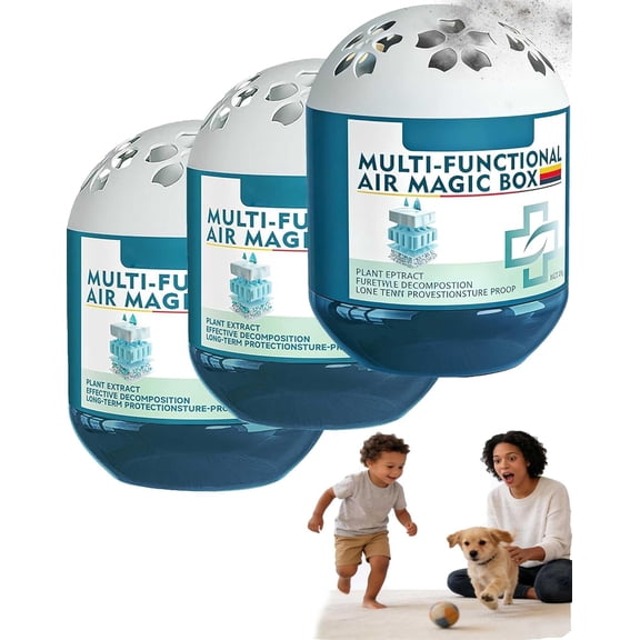 Portable Air Purifier for Home, Silent Desktop Air Cleaner Box for Dust and Odor Removal, Automatic Filtration for Bedroom and Office