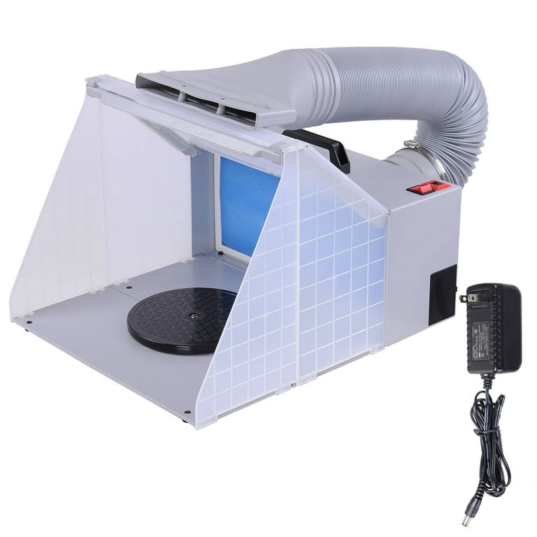 2 Sets of Airbrush Spray Booth Kit With LED Lighting Filter