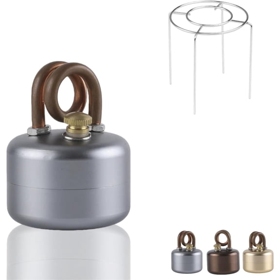 Portable Alcohol Camping Stove, Ultralight Mini Backpacking Heater with Windproof Stand, Aluminum Alloy Burner Kit for Hiking, Trekking, Outdoor Cooking