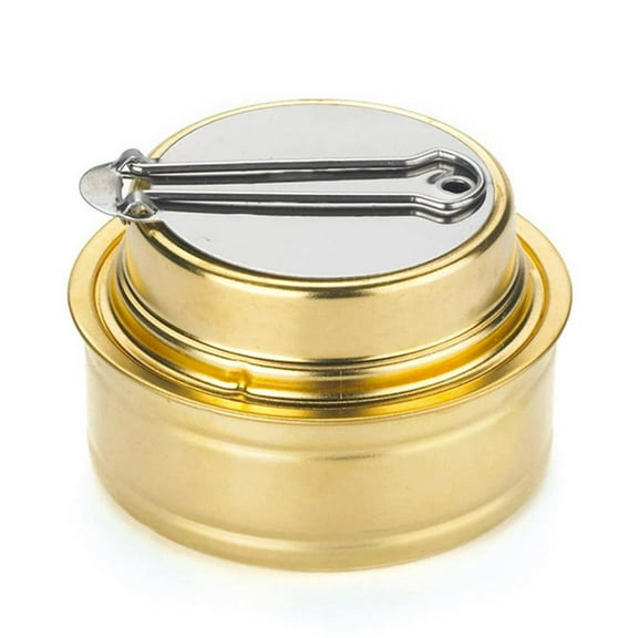 Portable Alcohol Stove - Compact Copper Alloy and Stainless Steel Design, Ideal for Camping