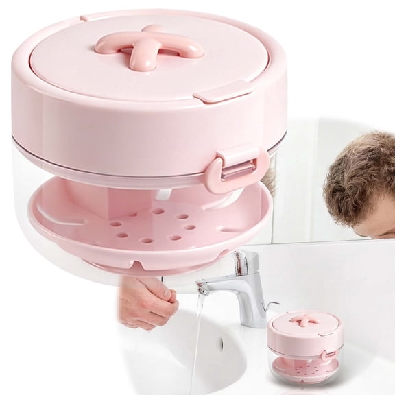 Hgtduk Portable Aligner Storage Case with Cleaning Brush and Ventilation Holes, Retainer and Denture Storage Case, Aligner Case for Home and Travel, Pink