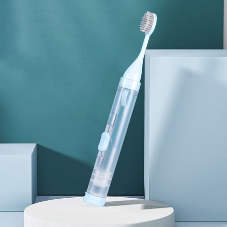 Portable All-in-One Toothpaste Toothbrush Travel Toothbrush Kit Foldable Travel Size Toothbrushes Kit