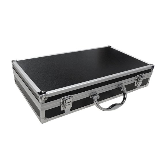 Portable Aluminum Microphone Carrying Case Hard Shell Mic Foam Case Suitcase Impact Resistant with Sponge Compartment for Microphone Sound Card