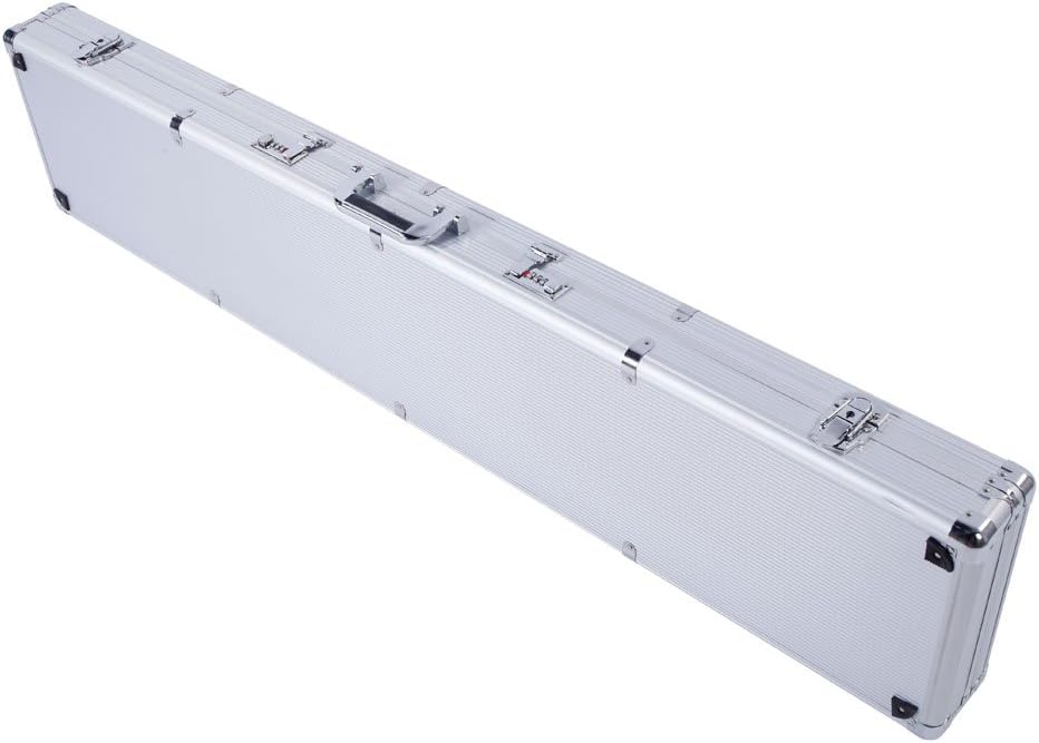Portable Aluminum Rifle Gun Hard Case Locking Long Gun Shotgun Storage Box Pistol Handgun Lock