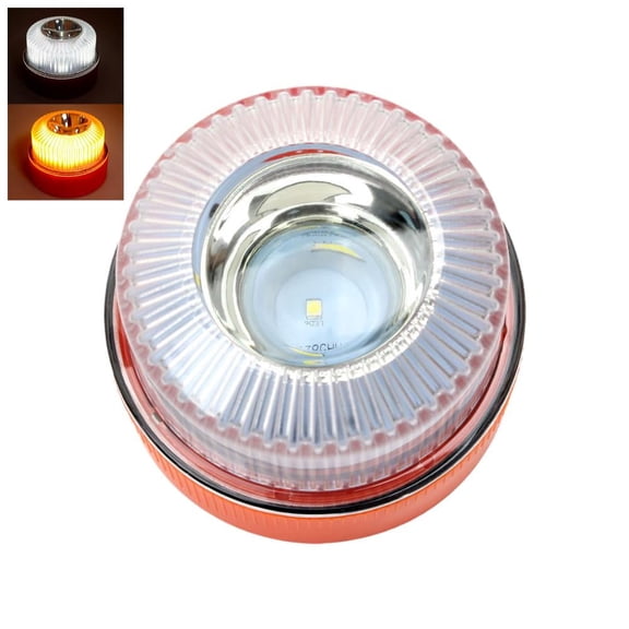 Portable Amber LED Strobe Breakdown Beacon with Magnetic Base, Waterproof Emergency Warning Signal for Cars, Trucks, and Boats, Style A