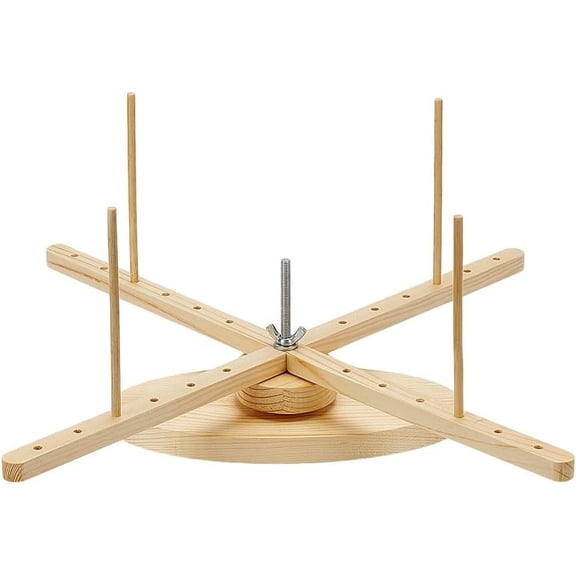 Portable Amish Style Yarn Swift Winder Desktop Standing Needlecraft Finishing Tool with Oval Base for Wool Yarn and Embroidery Thread DIY