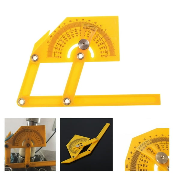 Portable Angle Finder Protractor | 0-180 Degree ABS Plastic Goniometer | Universal Miter Gauge | Double Graduation | Length & Depth Measurement | 15.5x9cm for Engineers Model Makers