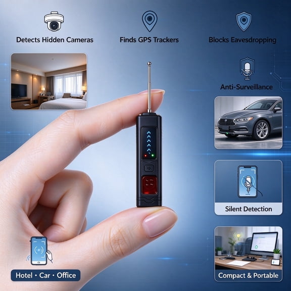 Portable  Detector Device, Multi-Function RF Signal Scanner for Hidden Cameras, GPS Trackers & Eavesdropping Microphones