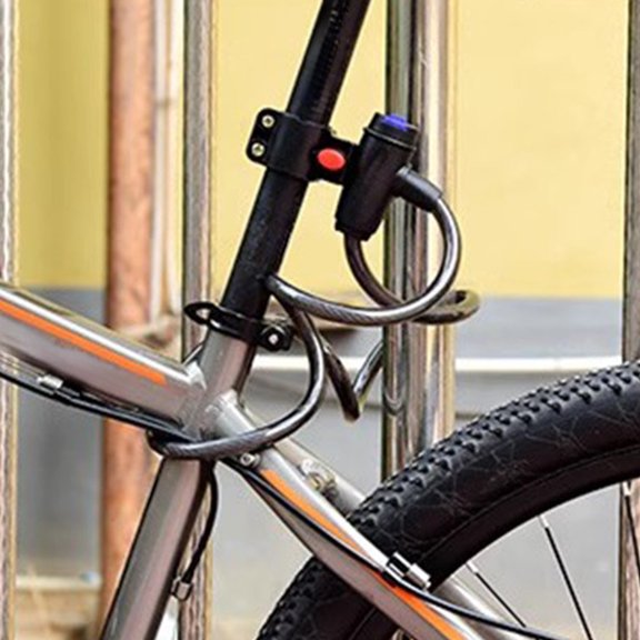 Portable Anti-Theft Steel Cable Bicycle Lock with PVC Coating, Rust Proof and Weather Resistant Bike Lock with Mounting Bracket, Universal Security Lock for Bike Scooter and Gate, Dorm Safety Gift