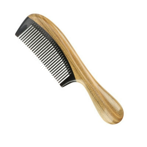 Portable Anti-static Comb Natural Wood Hair Combs Long Handle Hairdressing Combs for Adults Kids