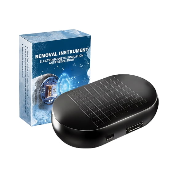 Portable Antifreeze Snow Removal Device - Fast Melting Tool for Car Windshield & Mirror Ice - Solar Powered Defroster for Winter Emergency Use