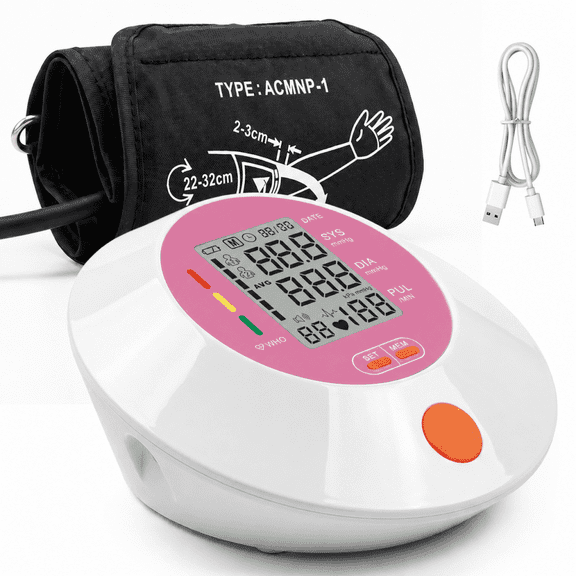 Numbers Design. F Portable Wrist Blood Pressure Monitor with Storage Box, Professional ...