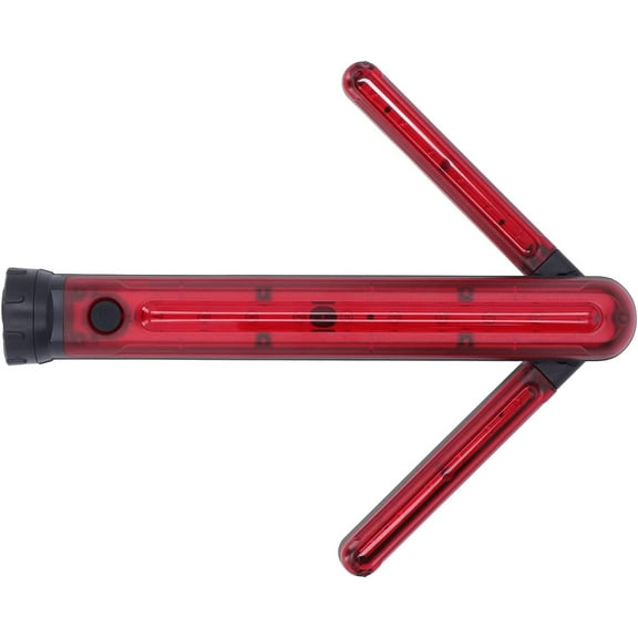 Portable Arrow Safety Light, Hand-Held Red Arrow LED Traffic Safety Baton, Expandable Signal Emergency Road Flares with Detachable Magnetic Base, Car Kit for Road Warning(1pcs-red)