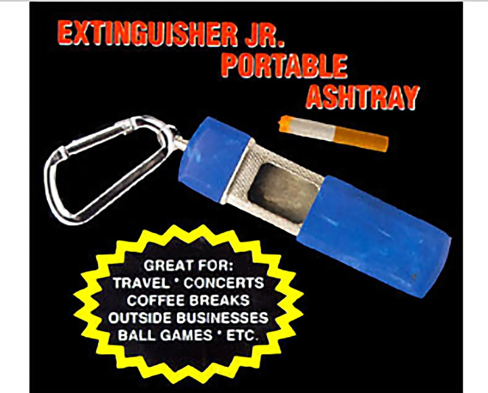 Portable Ashtray Cigarette Snuffer Traps Smoke Odors Assorted Colors