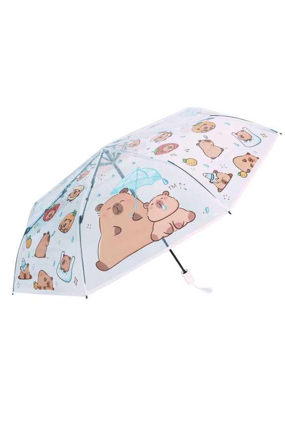 Portable Auto Windproof Travel Umbrella Cartoon Capybaras Automatic Open Close Waterproof Folding Design