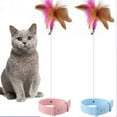 thumbnail image 1 of Portable Automatic Cat Toys, Funny Smart Kitten Silicone Collar, Indoor Interactive Cat Toys, Pet Sports Toys/Pink, 1 of 6