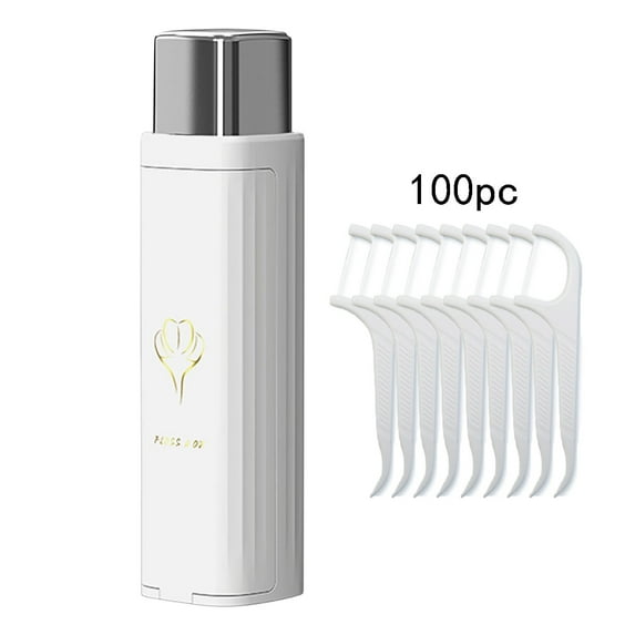 Portable Automatic Dental Floss Dispenser Box | Sealed Hygienic Storage for Travel & Home Use | Includes 100 Pre-Loaded Floss Picks | Pocket-Sized Design for On-the-Go Oral Care