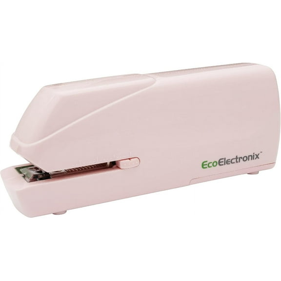 Portable Automatic Electric Stapler - 30 Sheet Capacity, Quiet Operation, Jam-Free and Easy Reload - AC Adapter/Battery Powered (Pink)