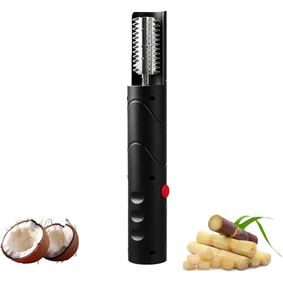 Portable Automatic Sugarcane Scraping Machine, Precise Peeling, for Sugarcane, Coconut, Pumpkin, Winter Melon, 3000mA