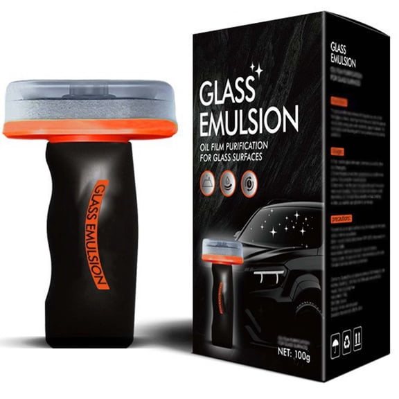 Portable Automotive Handheld Oil Film Cream & Cleaning Brush – Fast Cleaning Board, Car Glass Oil Film Remover for Windows & Windshields