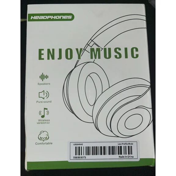 Portable B35 Wireless Stereo Headphones Bluetooth 5.2 Headset Mic - Khaki Color