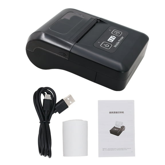 Portable BISOFICE Portable Mini 58mm Thermal Printer 2 Inch Wireless BT+USB Receipt Bill Ticket Printer With 57mm Print Paper Compatible With IOS For Restaurant Sales