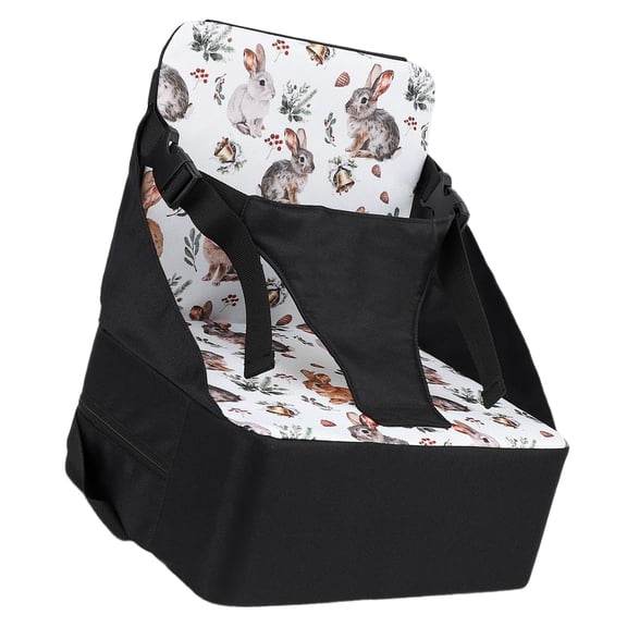 Portable Baby Boosting Seat height Increase for Dining Table Wear Resist Cushion with Safety Belts and Backrest Support