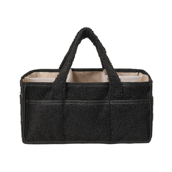 Portable Baby Caddy Organizer with Detachable Partition for Nursery Storage and