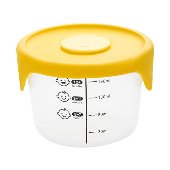 Portable Baby Food Storage Box - Infant Supplement Container with Lid - Leak-Proof Sealed Snack Cup for Refrigeration and Microwave Heating - Baby Food Prep Bowl