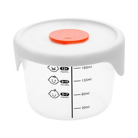 Portable Baby Food Storage Container with Sealed Lid, Microwave and Freezer Safe, Leakproof Design for Infant Meals and Snacks,White