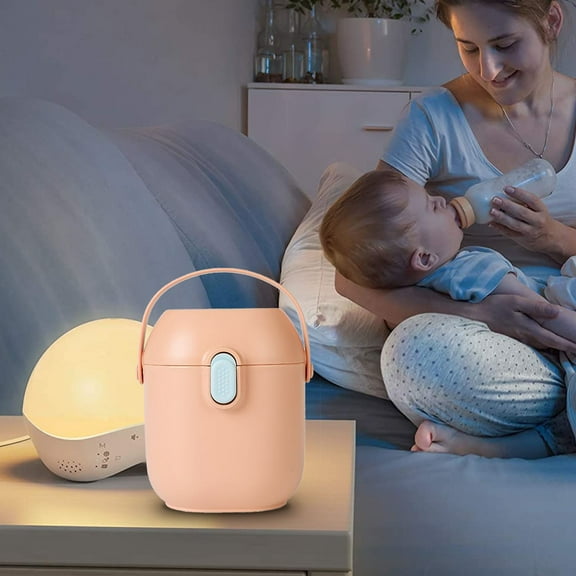 Portable Baby Formula Container for Travel, Snack Organizer for Milk Powder, Snacks and Fruits, Pink Color, Compact and Hygienic for On-the-Go