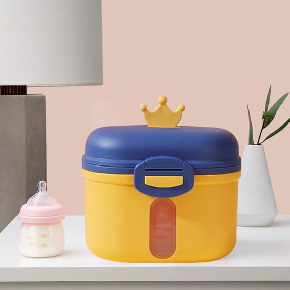 Portable Baby Formula Dispenser Container with Scoop, Double Layer 400ml Storage Box, Airtight Leakproof Moisture-Proof for Travel and On-the-Go Feeding