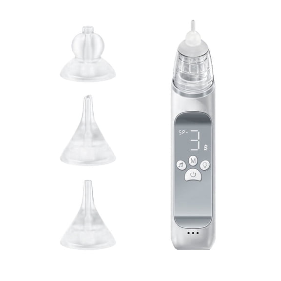YA YATECH Portable Electric Baby Nasal Aspirator, 3 Suction Levels Low Noise Nose Cleaner with Music Light Anti Backflow Design for Newborn Infants 