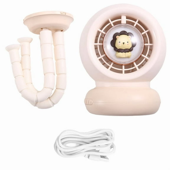 Portable Baby Stroller Fan with Clip,USB Rechargeable,Light & Music Feature,Ideal for Kids' Prams,Scooters & Outdoor Use,1 * Portable Baby Stroller Fan