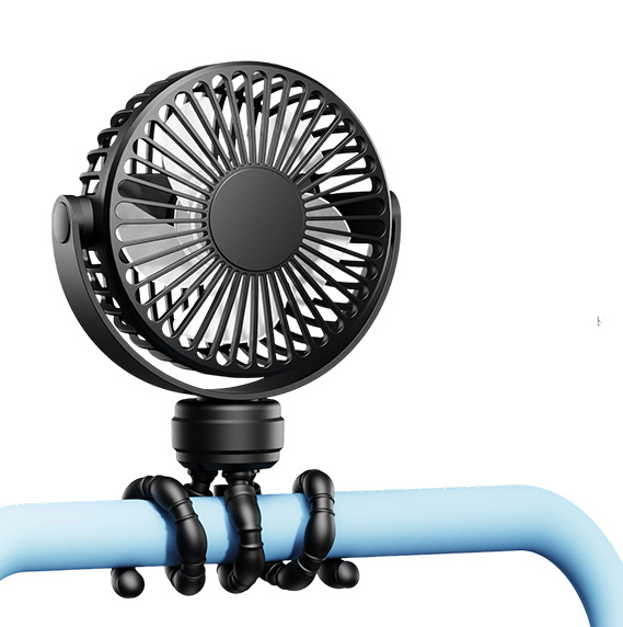 Portable Baby & Travel Stroller Fan with Flexible Octopus Tripod and Quiet Operation