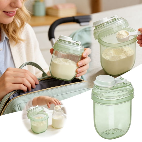 Portable Baby formula Dispenser Container Travel Storage Organizer with Removable Compartments and Secure Lid Summer