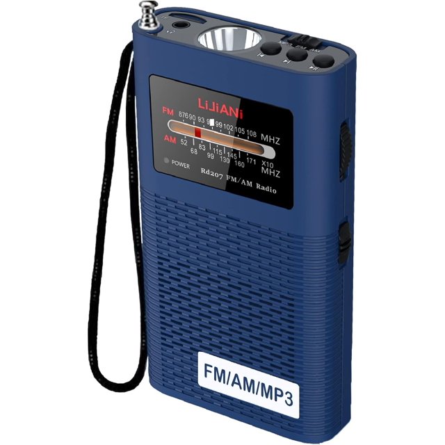 Portable Backlit AM/FM Radio MP3 Player Pocket Transistor with