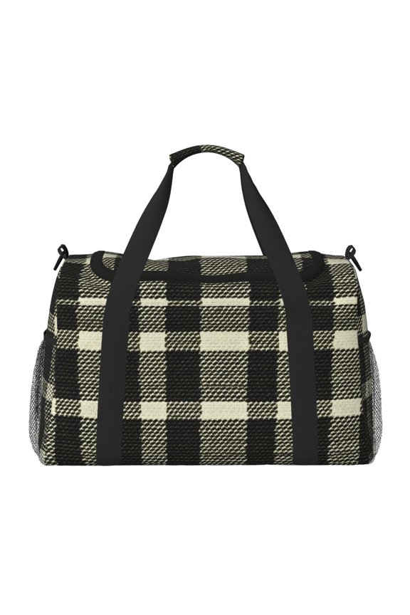 13in19.7in Large Capacity Design Handle Protective Cover Can Be Used As A Travel Bag Handbag Weekend Bag Olive Houndstooth Buffalo Plaid Tartan Check Scotland_3