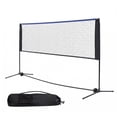thumbnail image 1 of edx Portable Badminton Net Set - 10FT Adjustable Height for Outdoor & Indoor Use, Includes Carry Bag, Easy Setup No Tools Needed, Blue-Black, 1 of 9