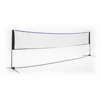 edx Portable Badminton Net Set - 10FT Adjustable Height for Outdoor & Indoor Use, Includes Carry Bag, Easy Setup No Tools Needed, Blue-Black