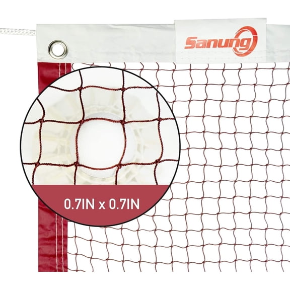 Portable Badminton Net, 20FT x 2.5FT, Weather-Proof & Wear-Resistant for Indoor Outdoor Use